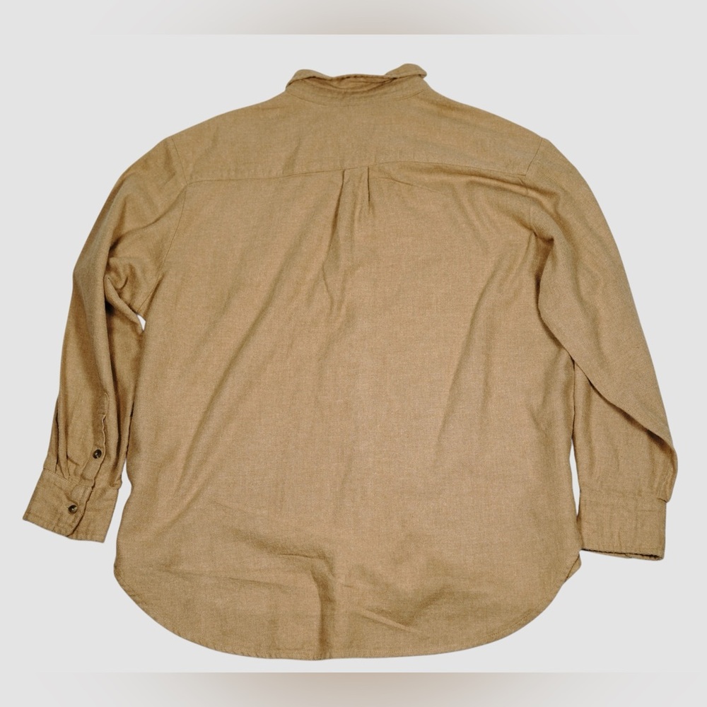 GAP Camel Heather Flannel Women’s Button-Up Shirt 100% Cotton – Size M - Picture 9 of 16